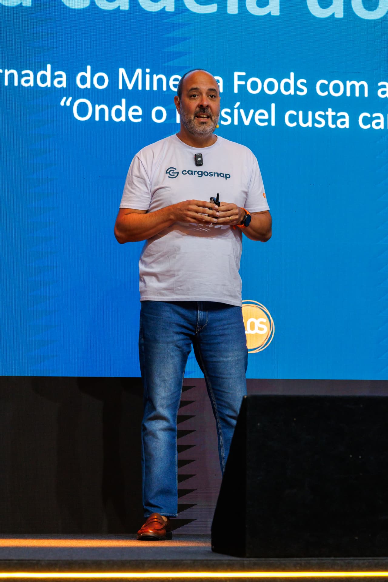 Daniel Maul Lins palestrando sobre a cadeia logística